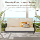 Outdoor Swing Sofa With Soft Cushions For Patio - Beige by HouseOfZazla