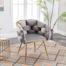 Luxury Modern Simple Leisure Single Sofa Chair Bedroom Lazy Person Household Dresser Stool Manicure Table Back Chair by HouseOfZazla