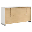Dulcey - 6 Drawer Dresser With Accents, Bedroom Storage - Gloss White by HouseOfZazla