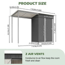Durable 5x3FT Galvanized Steel Shed & Gazebo Combo by HouseOfZazla