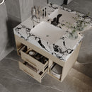 29.9" Modern Floating Bathroom Vanity with Sintered Stone Top