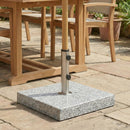 Umbrella Holder Square 55 Lbs Umbrella Base - Natural / Gray by HouseOfZazla