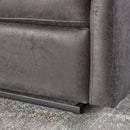 Alma - Contemporary Upholstered Loveseat Recliner - Slate by HouseOfZazla