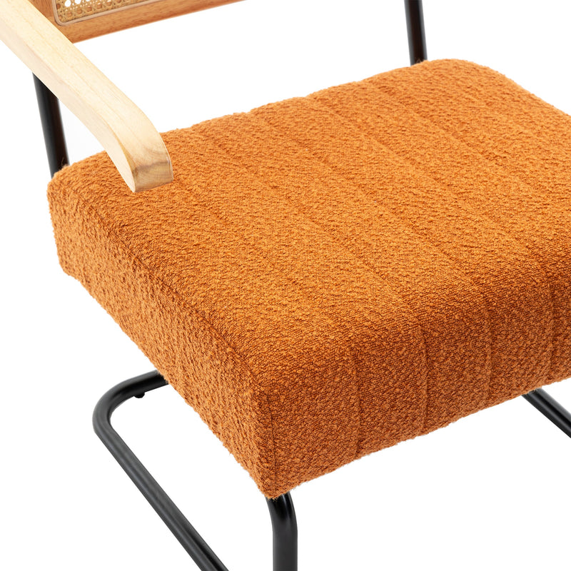 Accent Chair - Modern Industrial Slant Armchair with Metal Frame - Premium High Density Soft Single chair for Living Room Bedroom