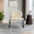 Accent Chair - Modern Industrial Slant Armchair with Metal Frame - Premium High Density Soft Single chair for Living Room Bedroom