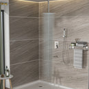 16" Ceiling Mount Square Shower System With Waterfall Tub Spout And Rough In Valve by HouseOfZazla