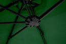 14.8 Ft Double Sided Outdoor Umbrella Rectangular Large with Crank (Dark Green)