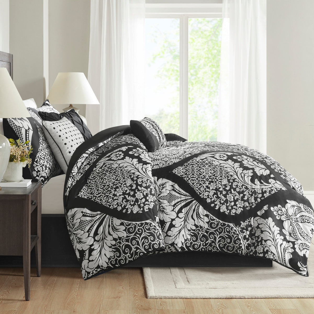 7 Piece Cotton Printed Comforter Set, photo 2 of 10