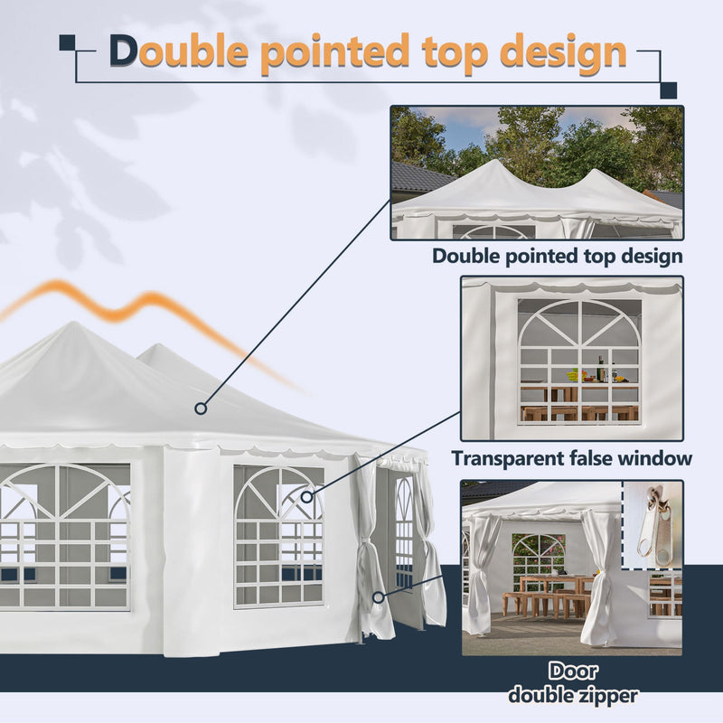 [29X21FT] Extra Large Heavy-Duty Outdoor Waterproof Party, Wedding Tent With Steel Frame (SAK53821)