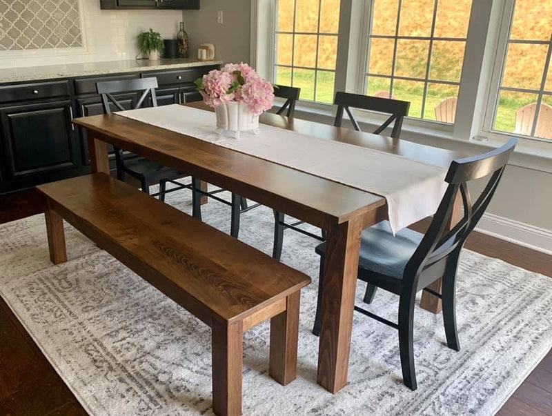 Farmhouse Dining Table with Post Legs