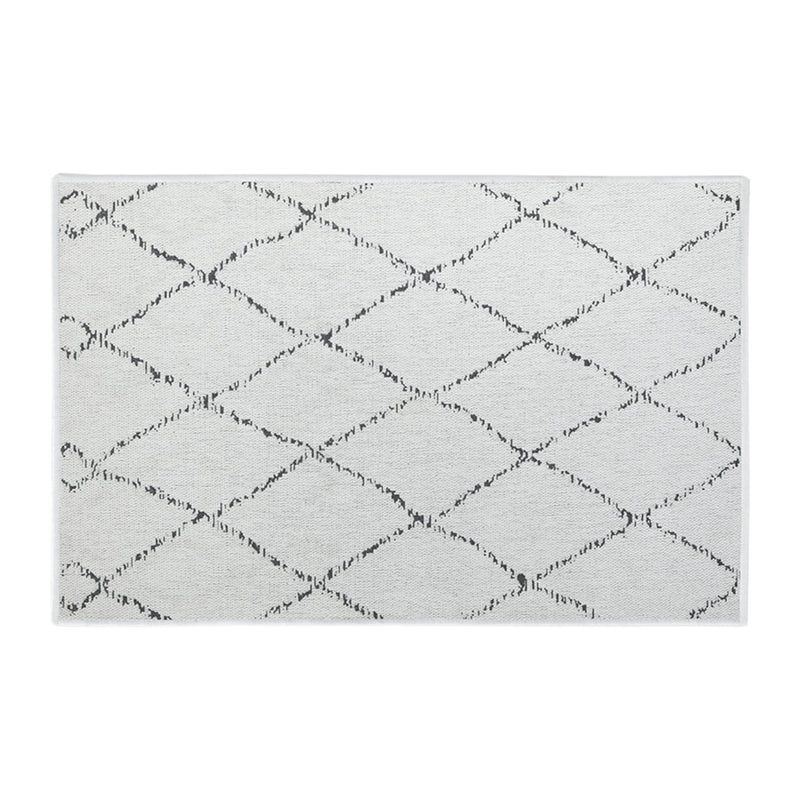 Moroccan Trellis Design Multipurpose Floor Mat | 20"x31" | Ivory