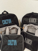 Black + Grey Colorblock Backpack - NO CUSTOMIZATION