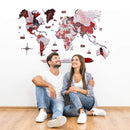 2D Wooden World Map Urban