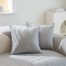 Quilted Geometric Cotton Sofa Cover, Non-Slip & Thick Padded Furniture Covers