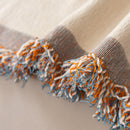 Geometric Chenille Sofa Throw Cover, Breathable Couch Protector with Tassel Fringe