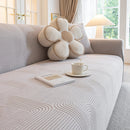 Modern Slipcovers Geometric Textured Stretchable Sofa Cover for Couch with Chaise by Slipcover KAS™