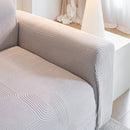 Modern Slipcovers Geometric Textured Stretchable Sofa Cover for Couch with Chaise by Slipcover KAS™