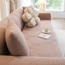 Modern Slipcovers Geometric Textured Stretchable Sofa Cover for Couch with Chaise by Slipcover KAS™