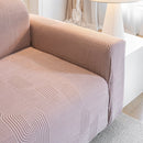 Modern Slipcovers Geometric Textured Stretchable Sofa Cover for Couch with Chaise by Slipcover KAS™