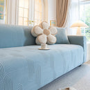 Modern Slipcovers Geometric Textured Stretchable Sofa Cover for Couch with Chaise by Slipcover KAS™