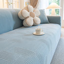 Modern Slipcovers Geometric Textured Stretchable Sofa Cover for Couch with Chaise by Slipcover KAS™
