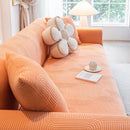 Modern Slipcovers Geometric Textured Stretchable Sofa Cover for Couch with Chaise by Slipcover KAS™