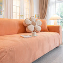 Modern Slipcovers Geometric Textured Stretchable Sofa Cover for Couch with Chaise by Slipcover KAS™