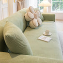 Modern Slipcovers Geometric Textured Stretchable Sofa Cover for Couch with Chaise by Slipcover KAS™