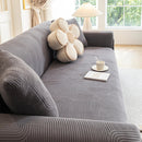 Modern Slipcovers Geometric Textured Stretchable Sofa Cover for Couch with Chaise by Slipcover KAS™