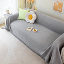 Chenille Large Throw Couch Cover Blanket with Water-Resistant for Futon, Loveseat, and L-Shaped Sofa