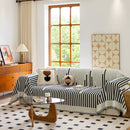 Boho Stripe Sectional Couch Cover Soft Chenille Sofa Slipcovers Blanket on The Sofa for Living Room by Slipcover KAS™