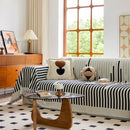 Boho Stripe Sectional Couch Cover Soft Chenille Sofa Slipcovers Blanket on The Sofa for Living Room by Slipcover KAS™