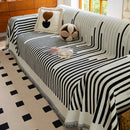 Boho Stripe Sectional Couch Cover Soft Chenille Sofa Slipcovers Blanket on The Sofa for Living Room by Slipcover KAS™
