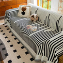 Boho Stripe Sectional Couch Cover Soft Chenille Sofa Slipcovers Blanket on The Sofa for Living Room by Slipcover KAS™