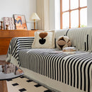 Boho Stripe Sectional Couch Cover Soft Chenille Sofa Slipcovers Blanket on The Sofa for Living Room by Slipcover KAS™