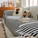 Boho Stripe Sectional Couch Cover Soft Chenille Sofa Slipcovers Blanket on The Sofa for Living Room by Slipcover KAS™