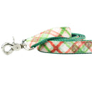 Christmas Plaid Cream Velvet Dog Leash (1″ Only)