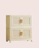2-6 Layer Foldable Rolling Storage Bin Cabinet | Large Capacity Closet Organizer by 2Dropme