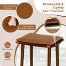 Set of 2 25.5 Inch Barstools with Removable Cushion and Footrest by LJGDeals