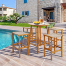 Patio Wood Bar Stools Set of 2/4 by LJGDeals
