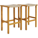 Patio Wood Bar Stools Set of 2/4 by LJGDeals