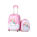 2 Pieces 12 Inch 16 Inch Kids Luggage Set with Backpack and Suitcase for Travel-Lovely Unicorn by LJGDeals