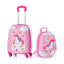2 Pieces Kids Carry-on Luggage Set with 12 Inch Backpack by LJGDeals