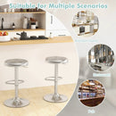 Modern Swivel Adjustable Height Bar Stool with Footrest for Pub Bistro Kitchen Dining by LJGDeals