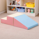 2-Piece Step and Slide Climber for Infants and Toddlers Baby Soft Play Set Foam Blocks-Pink & Blue by LJGDeals