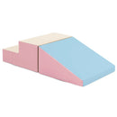 2-Piece Step and Slide Climber for Infants and Toddlers Baby Soft Play Set Foam Blocks-Pink & Blue by LJGDeals