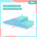2-Piece Step and Slide Climber for Infants and Toddlers Baby Soft Play Set Foam Blocks-Blue