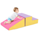 2-Piece Step and Slide Climber for Infants and Toddlers Baby Soft Play Set Foam Blocks-Yellow by LJGDeals