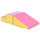 2-Piece Step and Slide Climber for Infants and Toddlers Baby Soft Play Set Foam Blocks-Yellow by LJGDeals