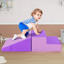 2-Piece Step and Slide Climber for Infants and Toddlers Baby Soft Play Set Foam Blocks-Purple by LJGDeals